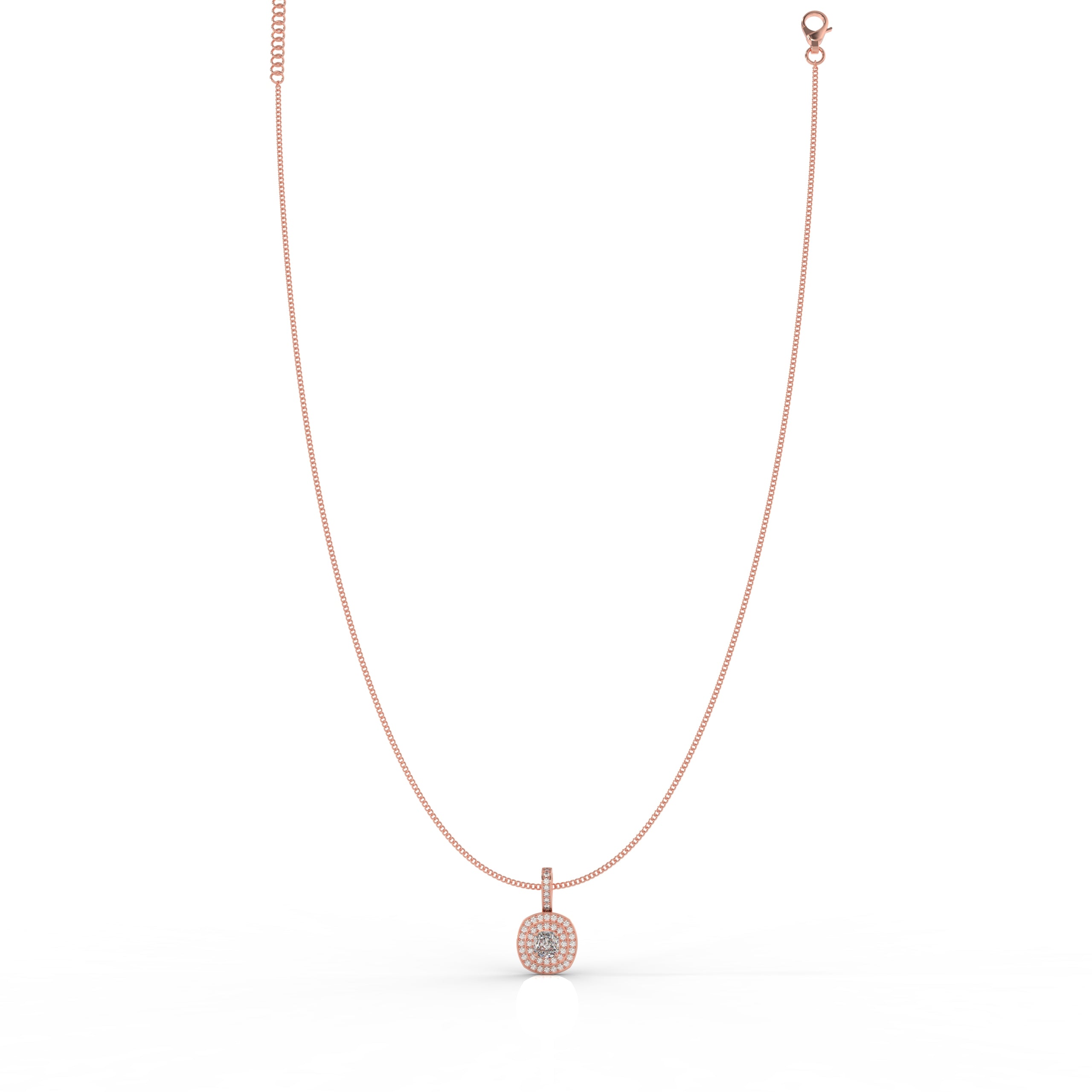 Prestigious Solitaire Pendant With Chain, Hallmarked 925 Sterling Silver - sitabo